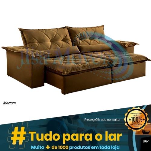 SOFÁ RETRÁTIL/RECLINÁVEL OURO PRETO MAX