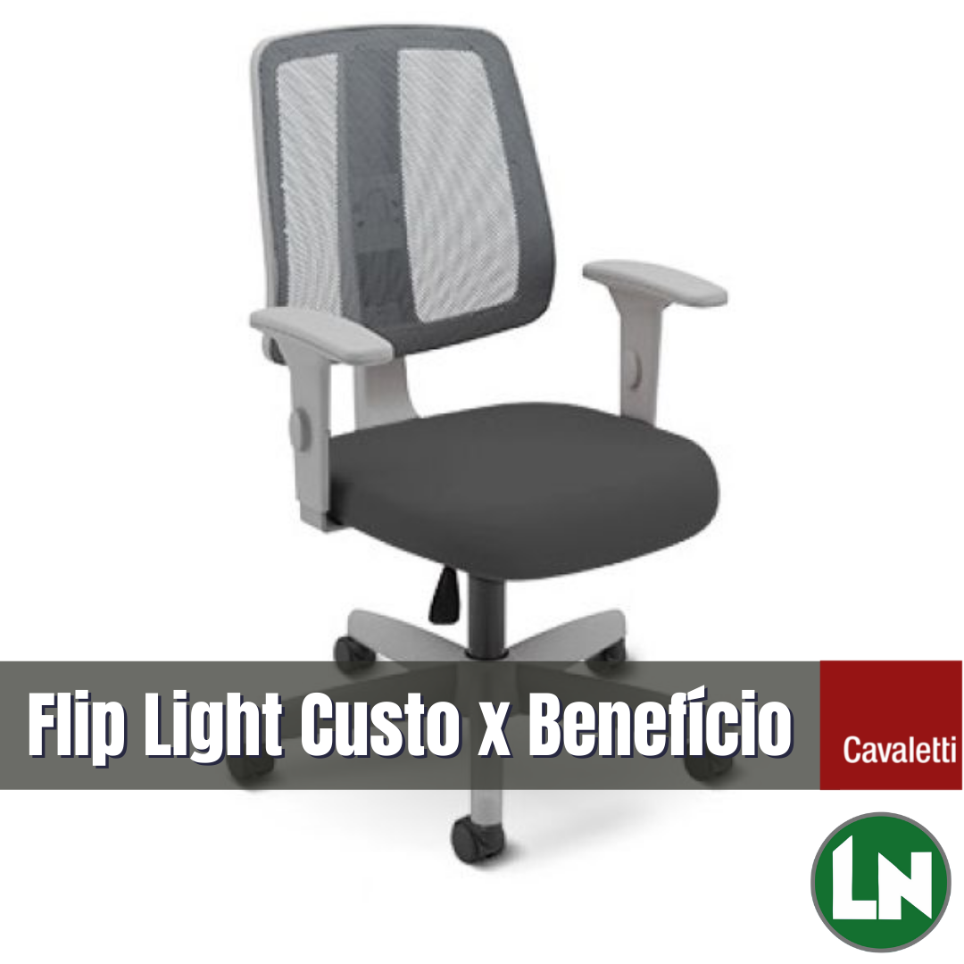 Cavaletti® Flip Light Cadeira Giratória Custo x Benefício [Entrega Super-Rápida]